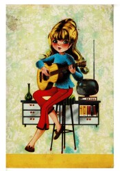 Genç Kız Temalı Kartpostal KRT4403 - 1