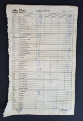 Gencel Uludağ Araç Sayım Fişi EFM328 - Gökçekoleksiyon