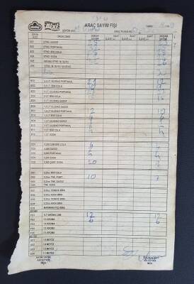 Gencel Uludağ Araç Sayım Fişi EFM328 - 1