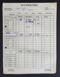 Gencel Uludağ Bayii Sipariş Formu EFM329 - Gökçekoleksiyon