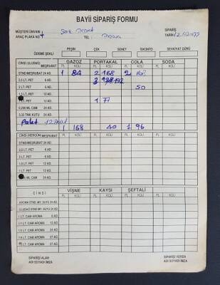 Gencel Uludağ Bayii Sipariş Formu EFM329 - 1