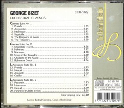 George Bizet – Orchestral Classics – The Classical Collection CD (İkinci El) CD5254 - 2