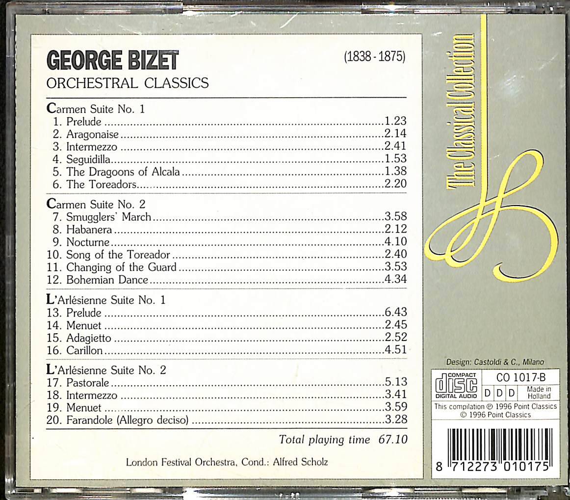 George Bizet – Orchestral Classics – The Classical Collection CD (İkinci El) CD5254 - 2