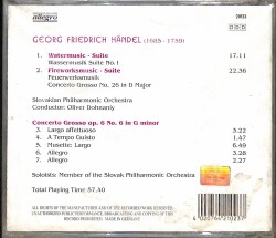 George Frideric Handel Water Music Firework Music VCD25292 - 4