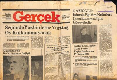 Gerçek Gazetesi 19 Eylül 1979 - El Salvadorda Faşist Rejime Tepki Büyüyor GZ117328 - 1