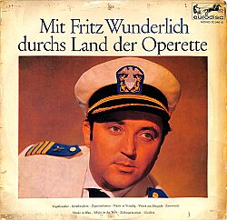 Fritz Wunderlich – Mit Fritz Wunderlich durchs Land der Operette | Eurodisc 33'lük LP (Long Play) PLAK (10/9) '' Batı Almanya Orijinal Dönem Baskı '' PLK28171 - 1