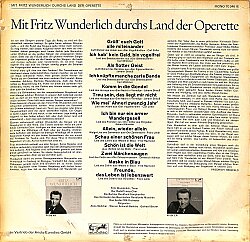 Fritz Wunderlich – Mit Fritz Wunderlich durchs Land der Operette | Eurodisc 33'lük LP (Long Play) PLAK (10/9) '' Batı Almanya Orijinal Dönem Baskı '' PLK28171 - 3