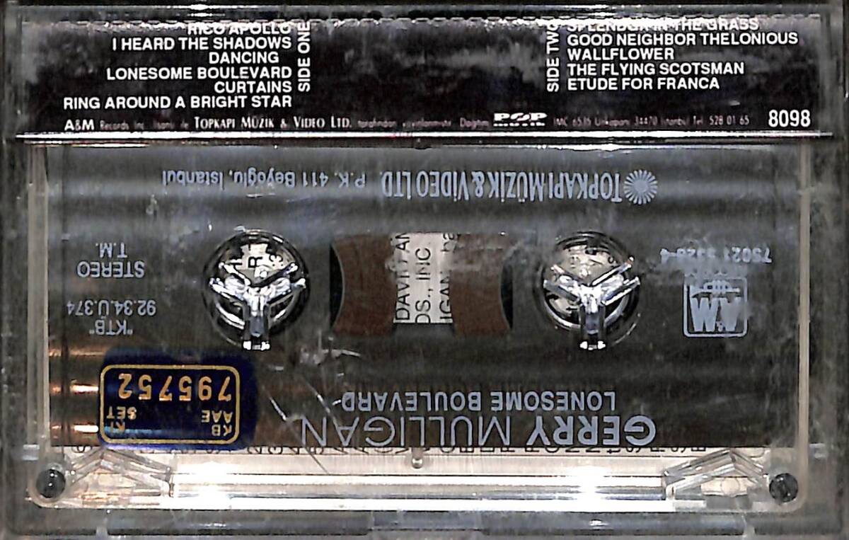 Gerry Mulligan - Lonesome Boulevard Kaset (İkinci El Kaset) KST29787 - 2