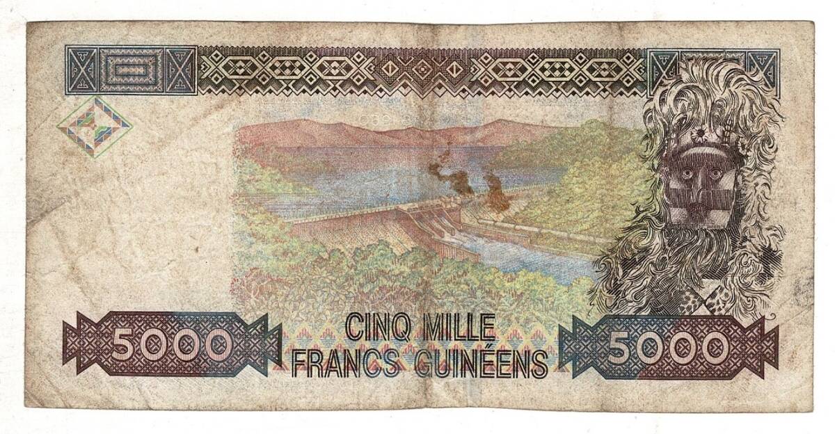 Gine 5000 Francs 1998 Temiz+ YKP8114 - 3
