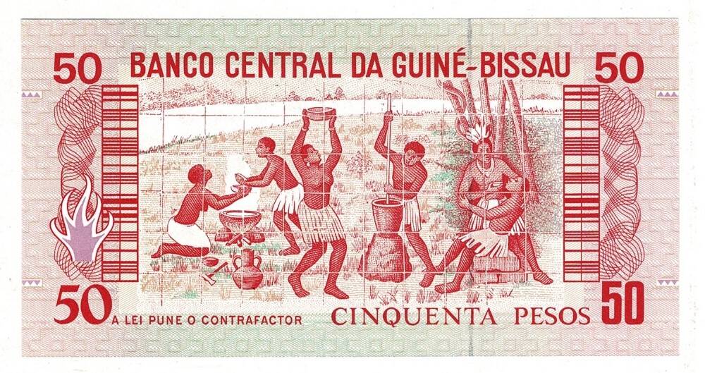 Gine - Bissau 50 Pesos 1990 ÇİL YKP8122 - 2