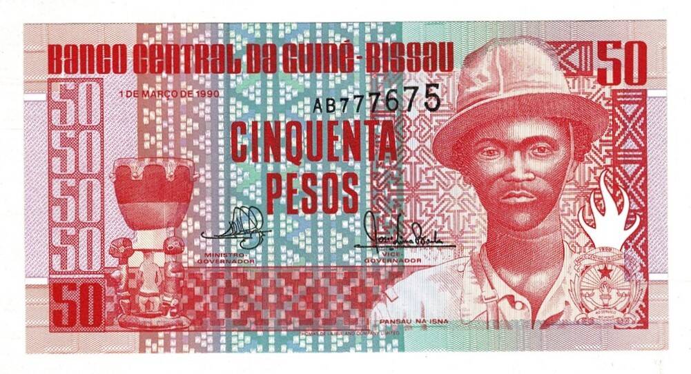 Gine - Bissau 50 Pesos 1990 ÇİL YKP8122 - 3