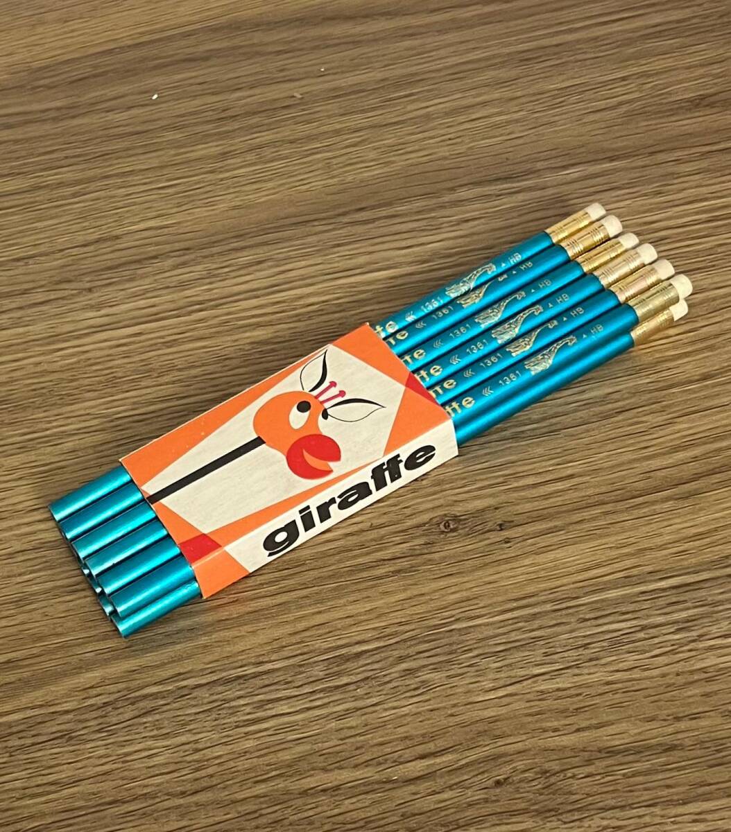 Giraffe Çekeslovak Malı Silgili Kurşun Kalem (Mavi).1 Dz Orjinal Paket AOB4927 - 2