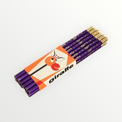 Giraffe Çekeslovak Malı Silgili Kurşun Kalem (Mor).1 Dz Orjinal Paket AOB4926 - Gökçekoleksiyon
