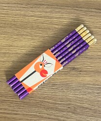 Giraffe Çekeslovak Malı Silgili Kurşun Kalem (Mor).1 Dz Orjinal Paket AOB4926 - 4