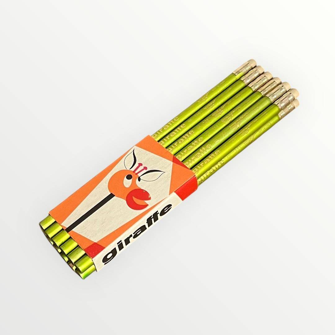 Giraffe Çekeslovak Malı Silgili Kurşun Kalem (Sarı).1 Dz Orjinal Paket AOB4928 - 1