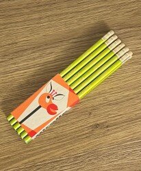 Giraffe Çekeslovak Malı Silgili Kurşun Kalem (Sarı).1 Dz Orjinal Paket AOB4928 - 4