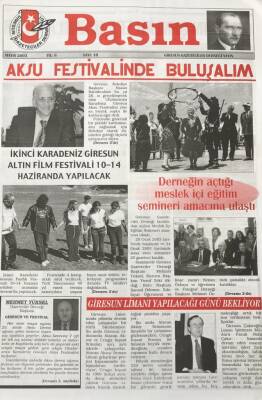 Giresun Basın Gazetesi Mayıs 2003-Aksu Festivalinde Buluşalım GZ36714 - 1
