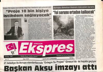 Giresun Ekspres 1 Mayıs 2013 - Başkentte Vali Harıl Harıl - Yıl Sonunda 10 Bin Haneye Doğalgaz GZ95393 - 1