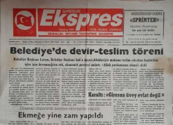 Giresun Ekspres 23 Nisan 1999-Belediye Başkanı Larçın,Belediye Başkanı Işıka Makamını Teslim Etti GZ45606 - 2