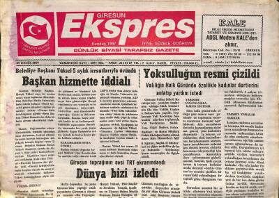 Giresun Ekspres 25 Eylül 2004 - 140 Köyde 700 Kişi Kredilendirildi Çalışmalar Sürüyor,Süper Gençlerimiz Galibiyet Kovalayacak GZ95040 - 1