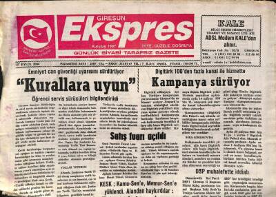 Giresun Ekspres 27 Eylül 2004 - Askf karmamız Rizeden Eli Boş Döndü,Dış Türkler Bakanlığı İsteniyor GZ95039 - 1
