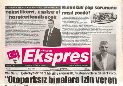 Giresun Ekspres 8 Mayıs 2013 - Dev Çotanaklar İstanbulda Tur Arıyor - Giresunspor Yol Haritasını Çiziyor GZ95397 - 1