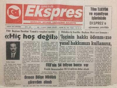 Giresun Ekspres Gazetesi - 1 Aralık 1999 - Orman Bölge Müdürü Görevden Alındı GZ32173 - 1