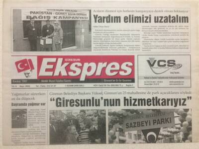 Giresun Ekspres Gazetesi 1 Kasım 2005 - Giresunun Hizmetkarıyız GZ32223 - 1