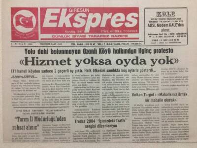 Giresun Ekspres Gazetesi - 1 Nisan 2004 - Hizmet Yoksa Oy da Yok GZ32168 - 1