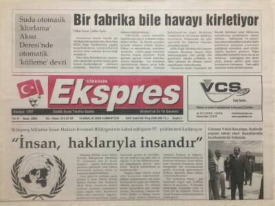 Giresun Ekspres Gazetesi 10 Aralık 2005 - İnsan Haklarıyla İnsandır GZ32241 - 1