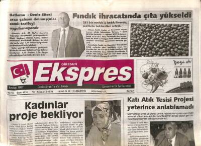 Giresun Ekspres Gazetesi 10 Eylül 2011 - Fındık İhracatında Çıta Yükseldi GZ108446 - 1