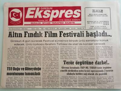 Giresun Ekspres Gazetesi 10 Haziran 2003 Altın Fındık Film Festivali Başladı -GZ33345 - 1