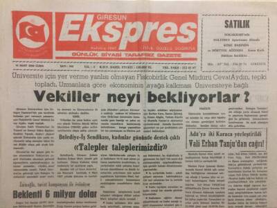 Giresun Ekspres Gazetesi 10 Mart 2000 - Vekiller Neyi Bekliyorlar GZ32277 - 1