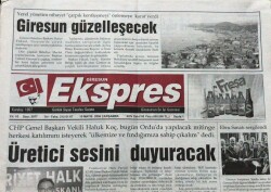 Giresun Ekspres Gazetesi 10 Mayıs 2006-Milli Futbolcumuz İsmail Aslan İrlanda Yolcusu GZ45740 - 2