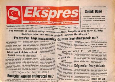 Giresun Ekspres Gazetesi 10 Temmuz 2000 - Trabzonun Hegamanyasından Giresun Kurtulmayacak Mı ? GZ79002 - 1