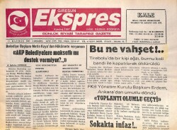 Giresun Ekspres Gazetesi 11 Haziran 2003 - Bu Ne Vahşet GZ101487 - 1