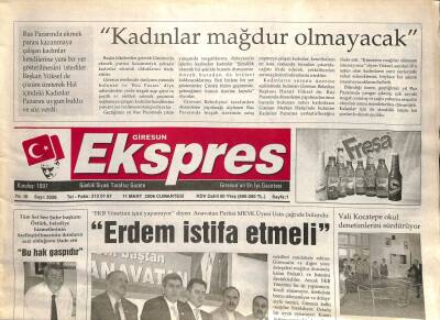 Giresun Ekspres Gazetesi 11 Mart 2006 - Salih Erdem İstifa Etmelidir GZ101474 - 2