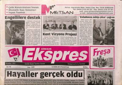Giresun Ekspres Gazetesi 12 Ekim 2015 - Erzurum Giresunlulardan Yetki İstedi GZ93797 - 1
