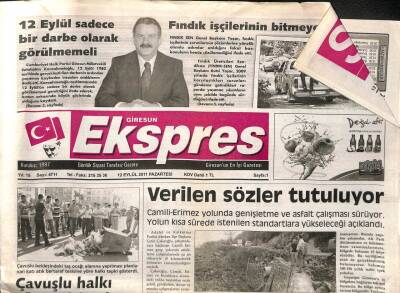 Giresun Ekspres Gazetesi 12 Eylül 2011 - Çavuşlu Halkı Çöp Tesisine Karşı GZ108445 - 1