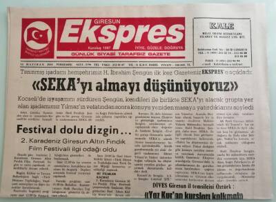 Giresun Ekspres Gazetesi 12 Haziran 2003 Kamu Çalışanları Haklı Talepleri İçin Alanlarda -GZ33344 - 1