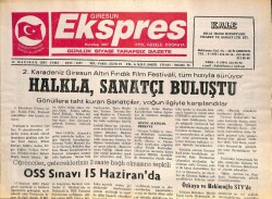 Giresun Ekspres Gazetesi 13 Haziran 2003 - Halkla Sanatçı Buluştu GZ101489 - 2