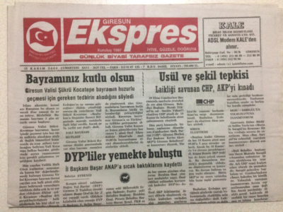 Giresun Ekspres Gazetesi 13 Kasım 2004 - Dypliler Yemekte Buluştu GZ24154 - 1