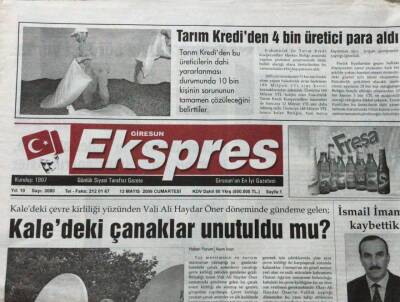 Giresun Ekspres Gazetesi 13 Mayıs 2006-Fındıkla Gelen Rekortmenlik GZ45741 - 2