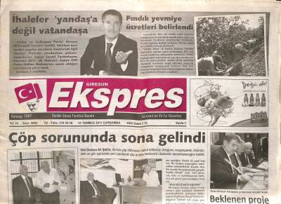 Giresun Ekspres Gazetesi 13 Temmuz 2011 - Çöp Sorununda Sona Gelindi GZ108127 - 1