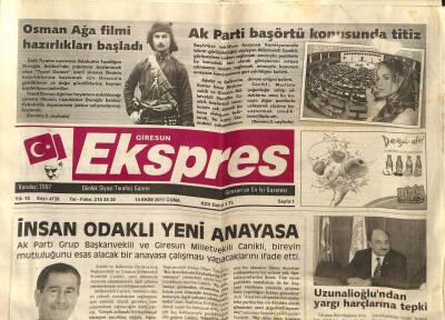 Giresun Ekspres Gazetesi 14 Ekim 2011 - İnsan Odaklı Yeni Anayasa GZ108815 - 1