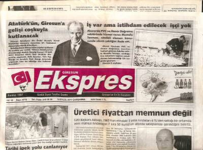 Giresun Ekspres Gazetesi 14 Eylül 2011 - Tarihi İpek Yolu Canlanıyor GZ108457 - 1
