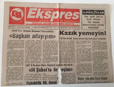 Giresun Ekspres Gazetesi - 14 Ocak 1999 - Fiskobirlik 60. Genel Kurulunu Yapıyor - GZ43790 - 1