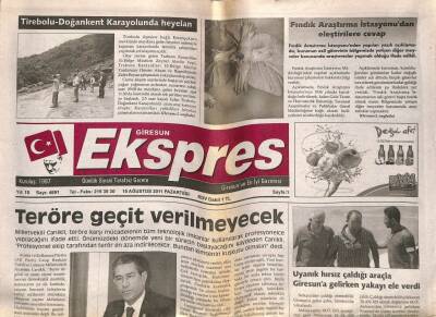 Giresun Ekspres Gazetesi 15 Ağustos 2011 - Giresunspor Kulübü Divana Kaldı GZ108155 - 1