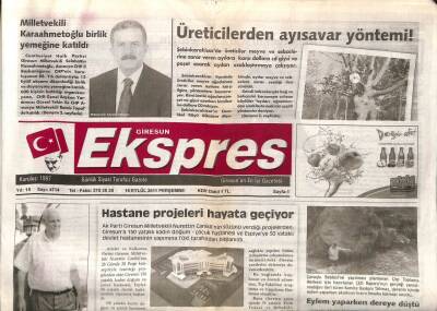 Giresun Ekspres Gazetesi 15 Eylül 2011 - Üreticilerden Ayısavar Yöntemi GZ108455 - 1