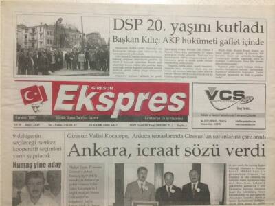 Giresun Ekspres Gazetesi 15 Kasım 2005 - Ankara İcraat Sözü Verdi GZ32270 - 1